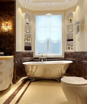 古典欧式风格别墅家居厕所窗帘效果图