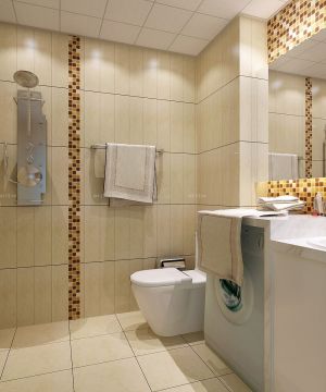 欧式厕所暗花地砖装修效果图片