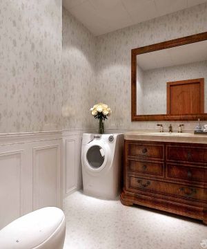 欧式家居厕所装修壁纸效果图