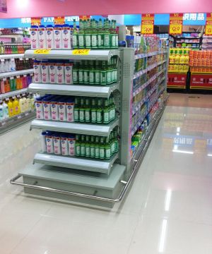 现代小型超市地板砖装修效果图