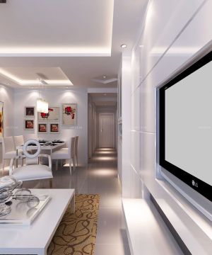现代客厅石膏电视背景墙效果图