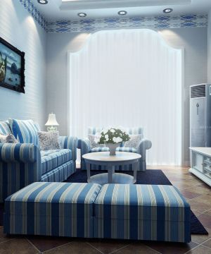 地中海设计风格客厅电视背景墙效果图
