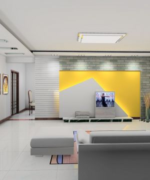 最新现代客厅电视背景墙设计效果图片