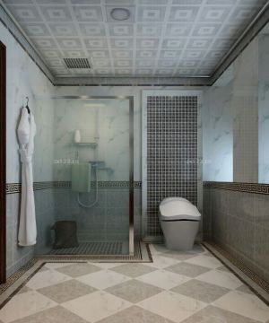 中式卫生间马赛克墙面装修效果图