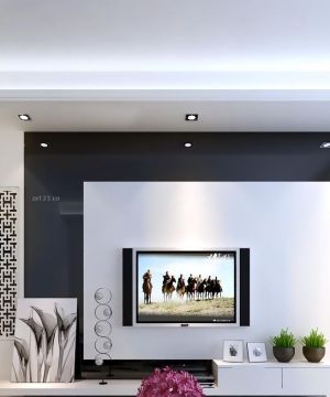 现代简约家装电视背景墙装修效果图片