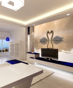 电视背景墙设计 现代家装设计效果图