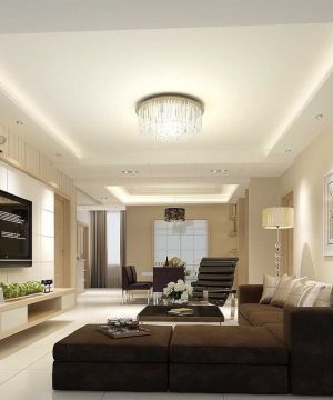 现代客厅转角沙发装修设计效果图片