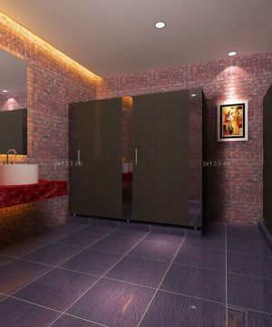 创意酒吧卫生间瓷砖贴图效果图