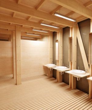 公共厕所木质吊顶装修效果图纸
