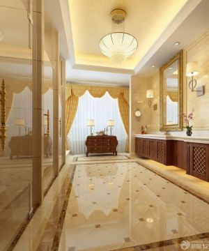 古典风格酒店厕所装饰装修效果图