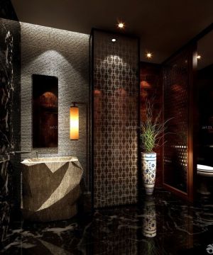 古典酒店厕所装饰装修效果图片