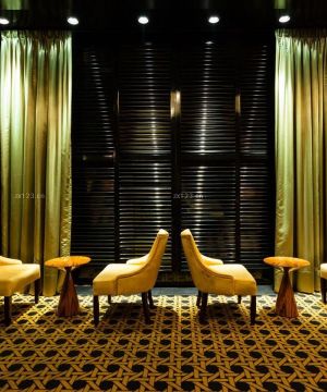 现代酒吧纯色窗帘装修风格效果图片赏析