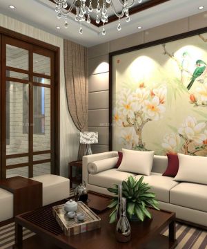 60平房子客厅沙发背景墙装饰装修效果图