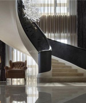 时尚别墅楼梯设计装修效果图片