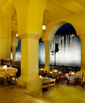 东南亚风格酒吧拱形门洞装修效果图片