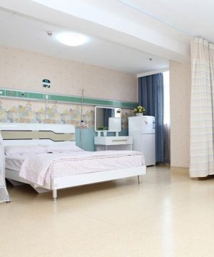 医院单人病房背景墙壁纸装修效果图片大全