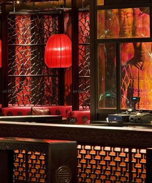 中式古典酒吧装饰设计装修效果图
