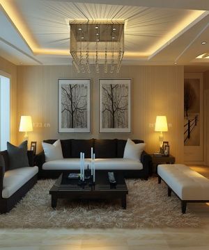 现代风格家装客厅组合沙发装修效果图片