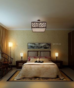 中式风格家装卧室装修设计效果图片