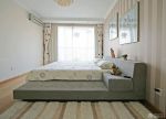现代100平米三室两厅卧室双人床装修效果图片