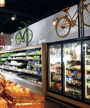 创意小型超市装修玻璃展示柜图片