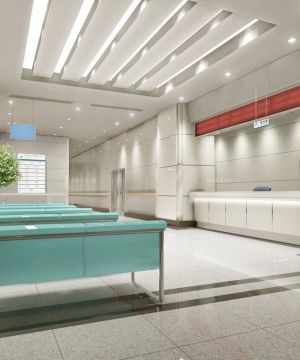 最新现代医院大厅天花板设计装修图片 