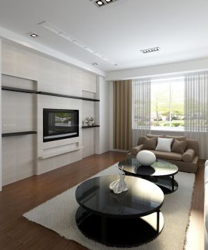 简约现代风格90平米两室一厅客厅装修效果图