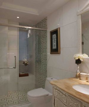140平米三室一厅浴室柜装修效果图片