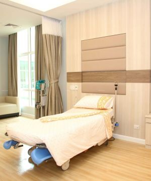 现代医院室内床头背景墙装修效果图片