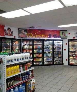 经典超市饮品区装饰产品展示柜图片