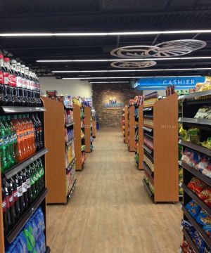 超市饮品区装饰货架图片