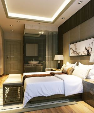 交换空间现代中式家装卧室效果图