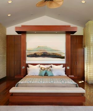 交换空间卧室床头背景墙造型设计装修效果图