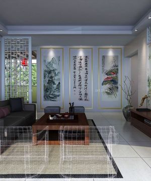 中式家装客厅设计效果图
