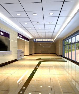 医院大厅走廊设计装修效果图