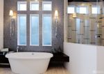 90平米房子浴室墙面装修设计效果图片