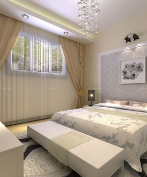 北欧简约风格70平米房子卧室装修效果图