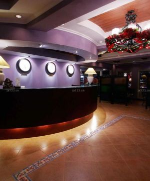 酒店宾馆背景墙紫色墙面装修效果图片
