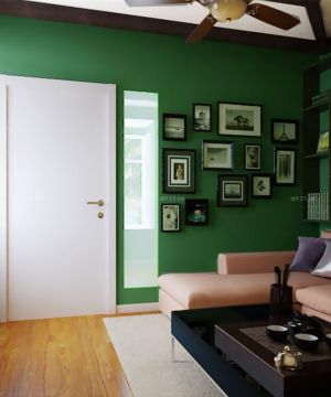 70平房子绿色墙面装修效果图片