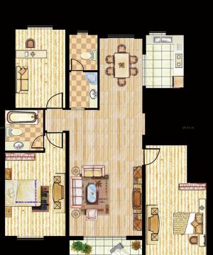 80平米小户型家庭装潢设计平面图