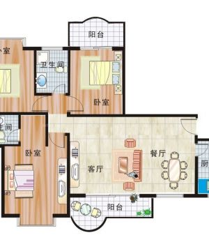 70平米小户型家庭装潢平面图