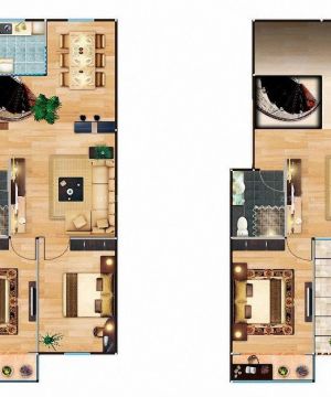 50平米独栋小户型别墅设计平面图