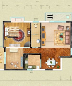 60平米小户型家居装饰设计平面图