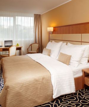 宾馆房间床头背景墙装修效果图片欣赏酒店