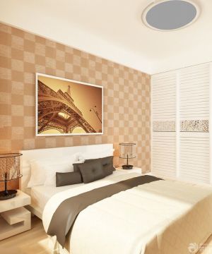50平小户型卧室床头背景墙装修效果图片
