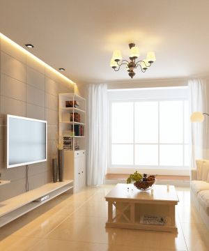 40平小户型客厅电视背景墙设计装修效果图