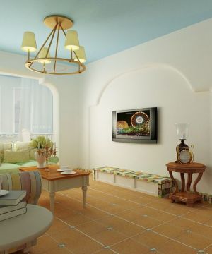 新古典60平米两室一厅小户型客厅装修效果图