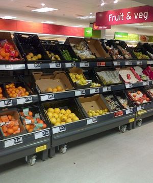 蔬菜超市简单陈列装修效果图片