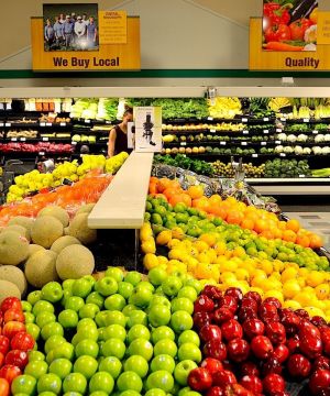 蔬菜超市背景墙设计装修效果图