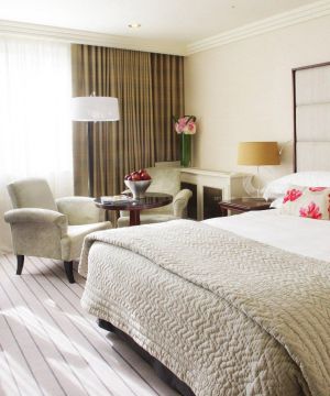 60平米小户型两室纯色窗帘装修效果图片